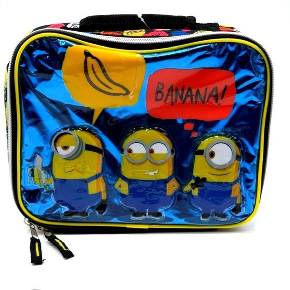 Minions The Rise of Gru Lunch Cooler Blue 3D Embossed Banana Accessory NOTE